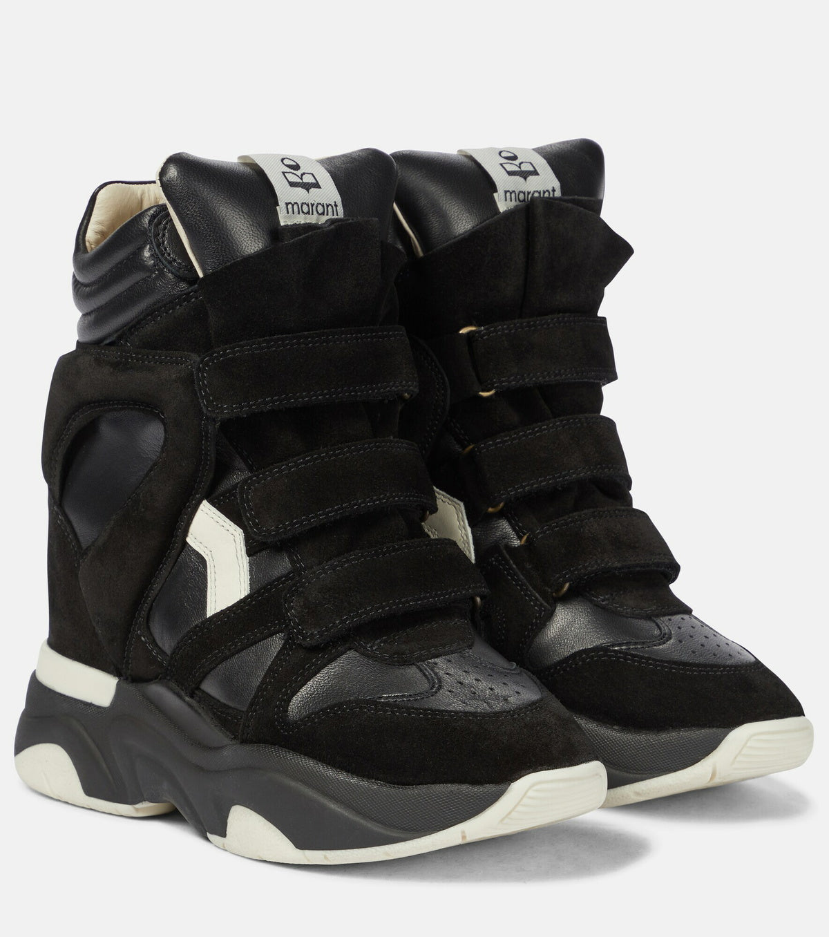 Isabel Marant - Balskee leather wedge sneakers, size 38