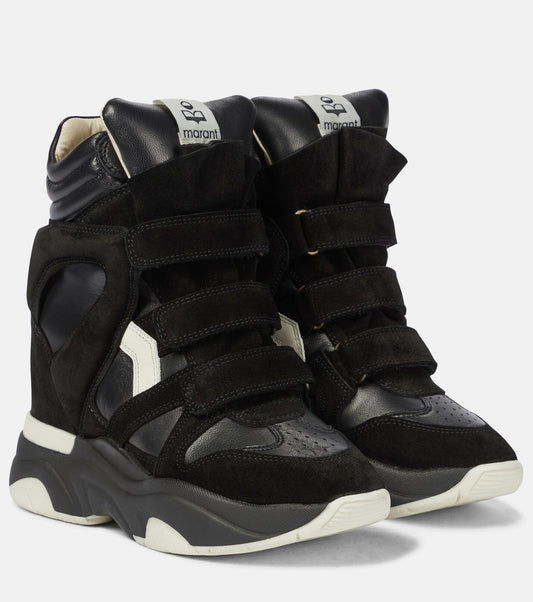 Isabel Marant - Balskee leather wedge sneakers, size 38