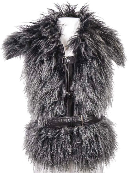 Isabel Marant Mongolian Lambskin Vest, SIZE 34