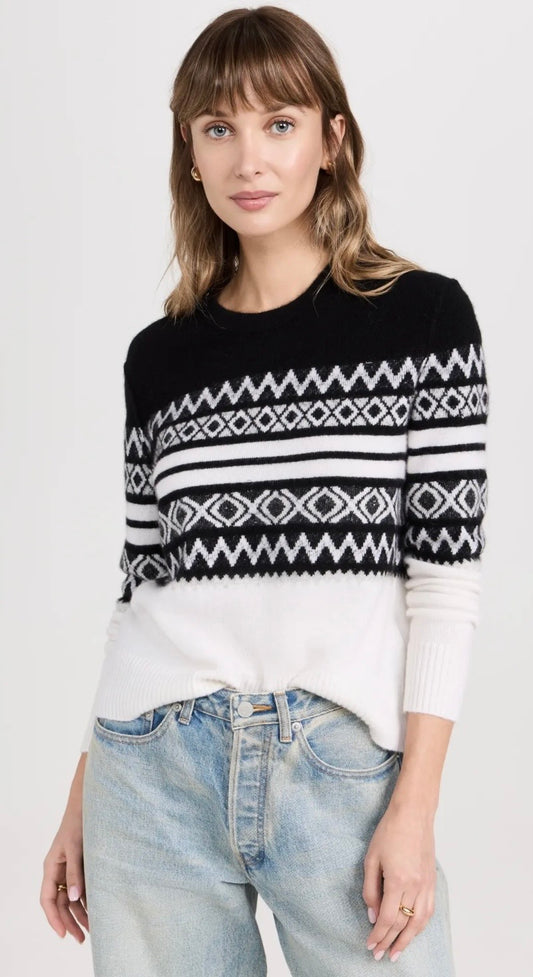 JAMES PERSE Cotton Cashmere Crew Neck Sweater, Small