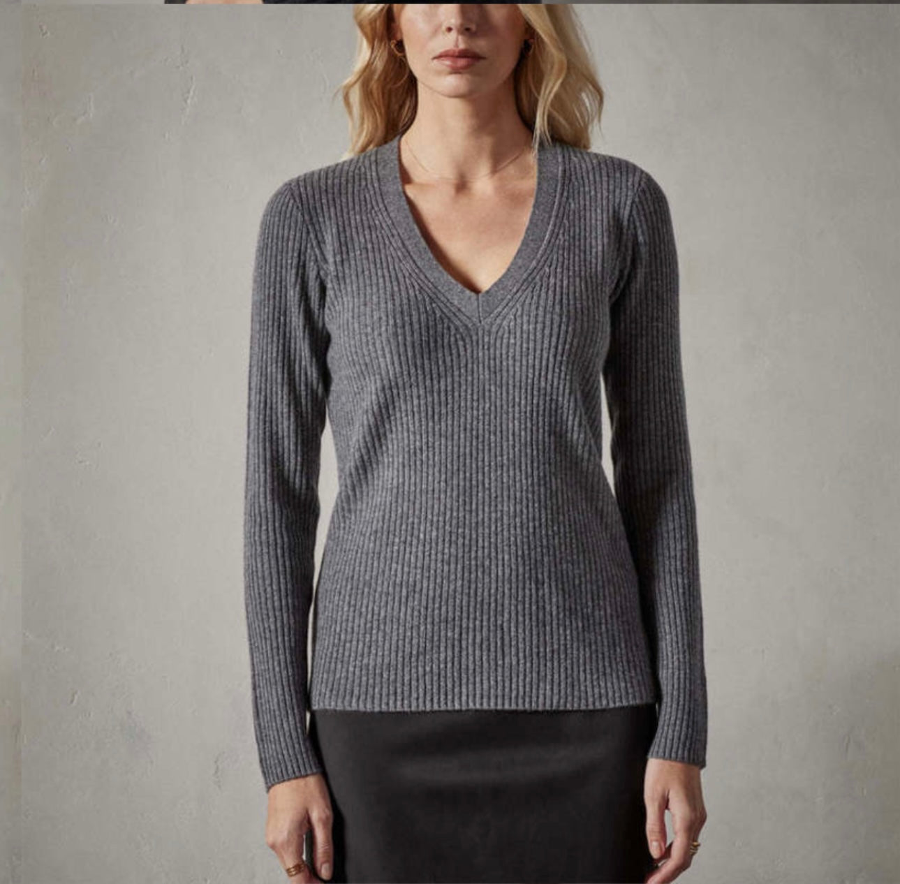 JAMES PERSE skinny ribbed recycled, cashmere sweater, Size 0