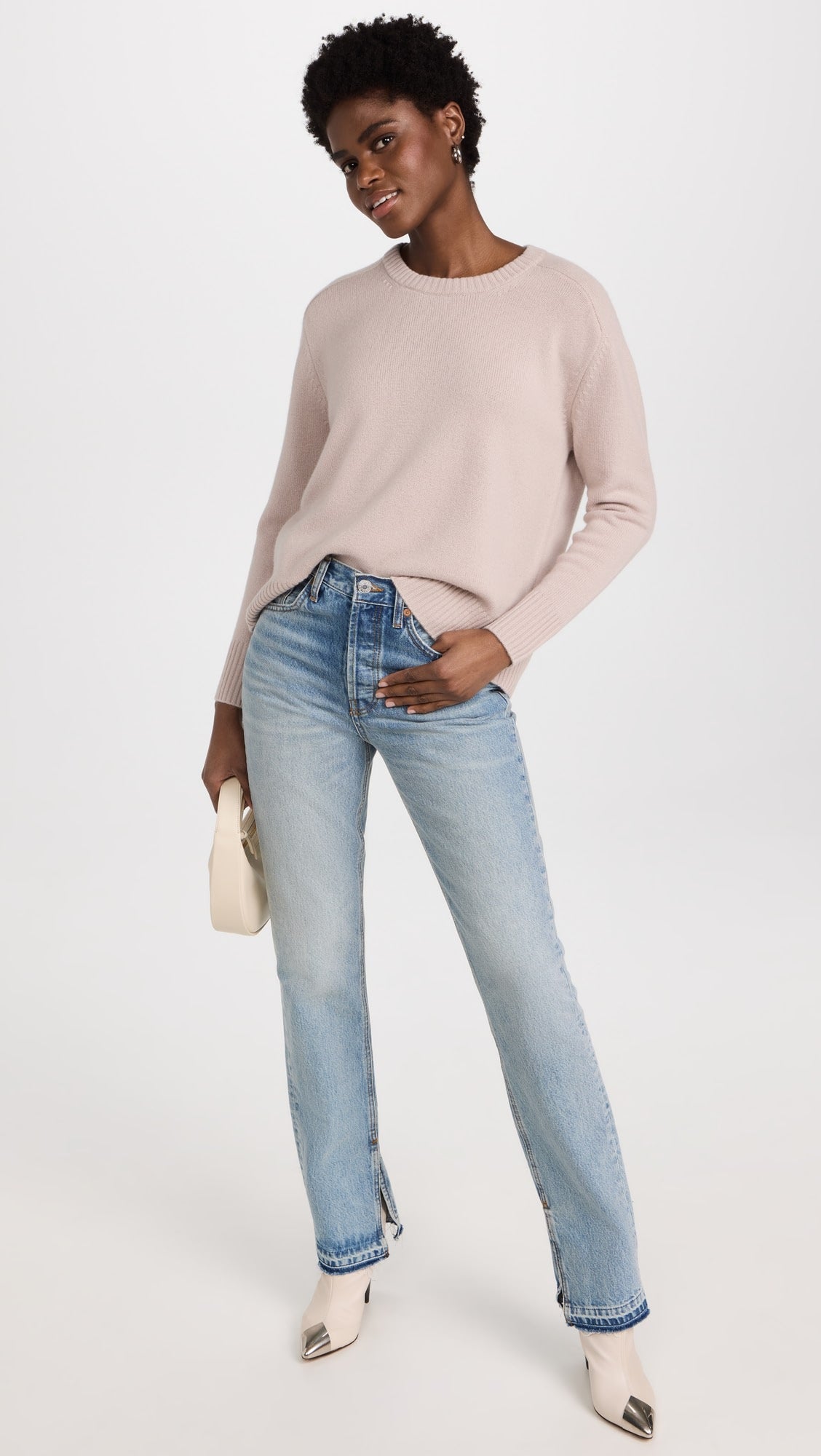 James Perse Recycled Cashmere Sweater, (OVERSIZED) SIZE 0