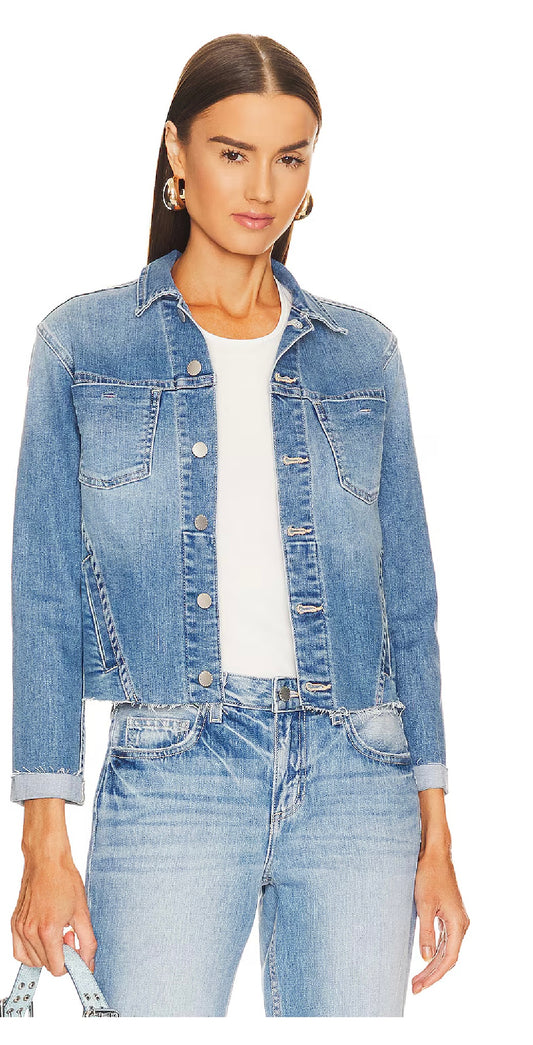 L'AGENCE Janelle Slim Raw Edge Jacket, XSmall