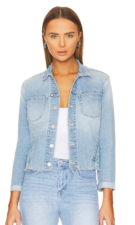 L'AGENCE Janelle Slim Raw Edge Jacket, Small