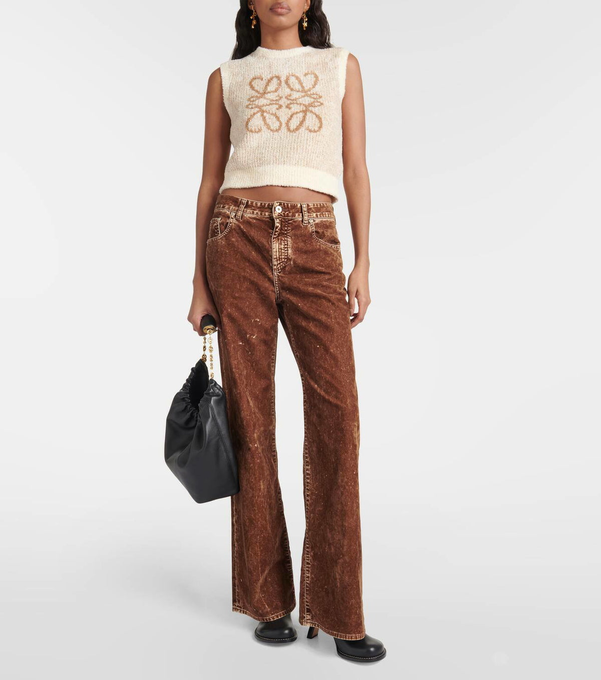 Loewe Mid-rise wide-leg jeans, Size 38
