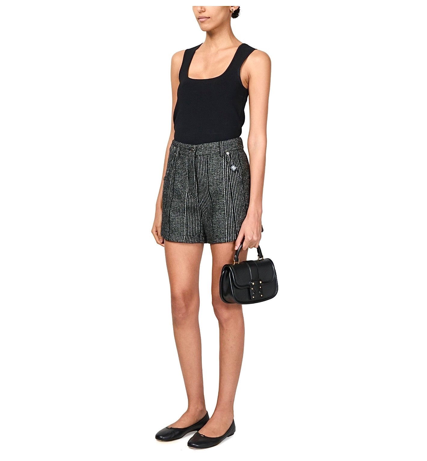 Louis Vuitton NWT Lurex Stripes Shorts, Size 38