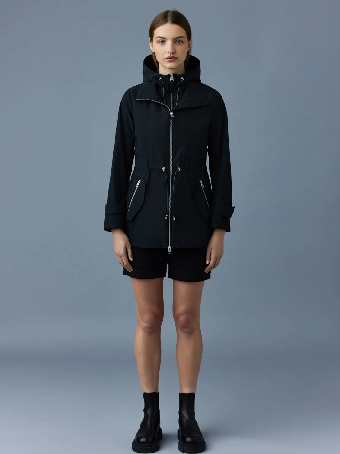 MACKAGE Black 
MELANY 2-in-1 rain parka with removable bib
Melany Jacket, SIZE LARGE