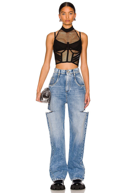 MAISON MARGIELA Blue Slash Jeans, Size 38