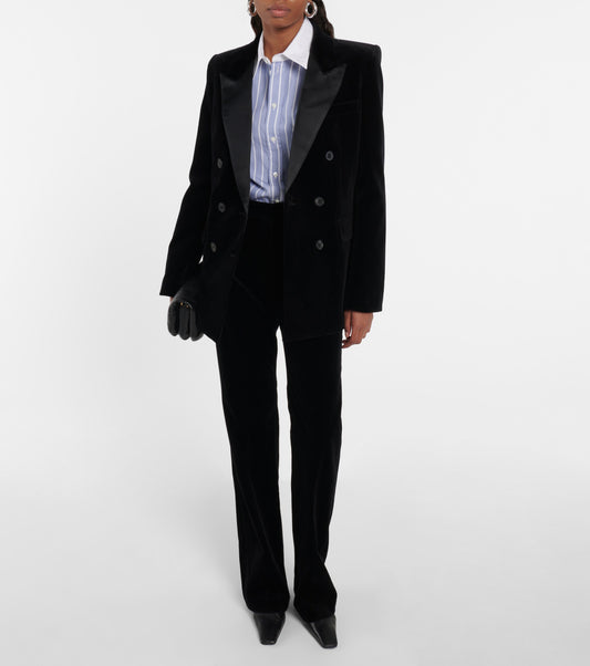 NILI LOTAN
Corette velvet straight pants, Size 8
