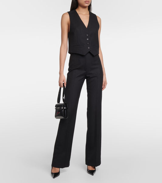 NILI LOTAN Ismael pinstriped wool vest, Small