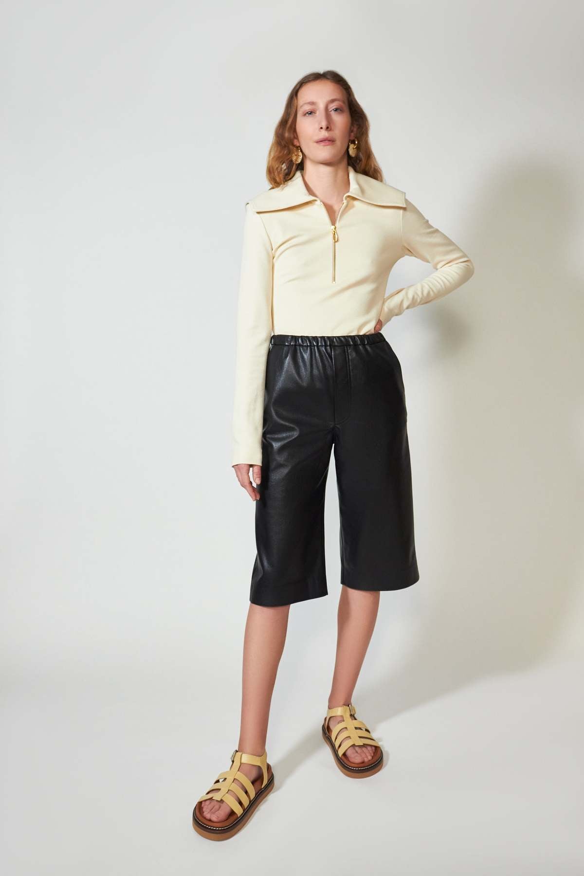 Nanushka Black Wendel Shorts, Small