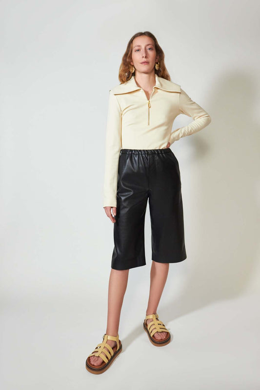 Nanushka Black Wendel Shorts, Small