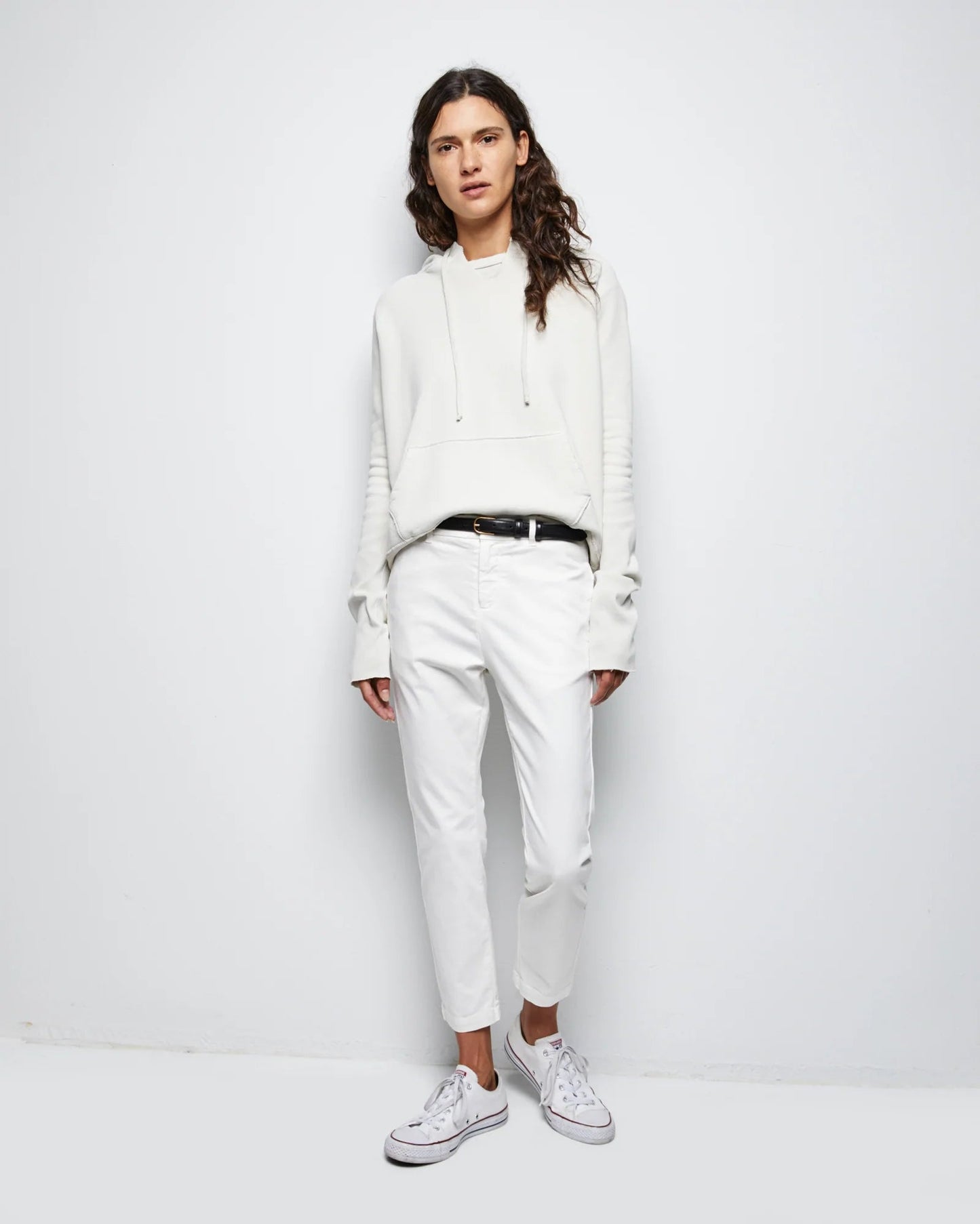 Nili Lotan Janie Hoodie - Chalk, XSMALL