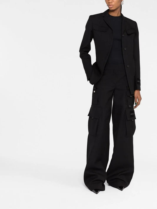 Off-White black women's cargo pants, IT44