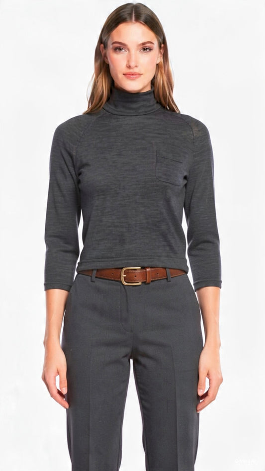 Prada Virgin Wool Turtleneck Sweater﻿﻿, Size 40