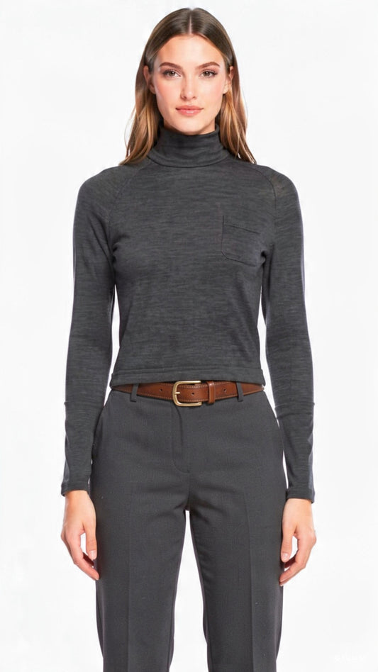 Prada Virgin Wool Turtleneck Sweater﻿﻿, Size 40