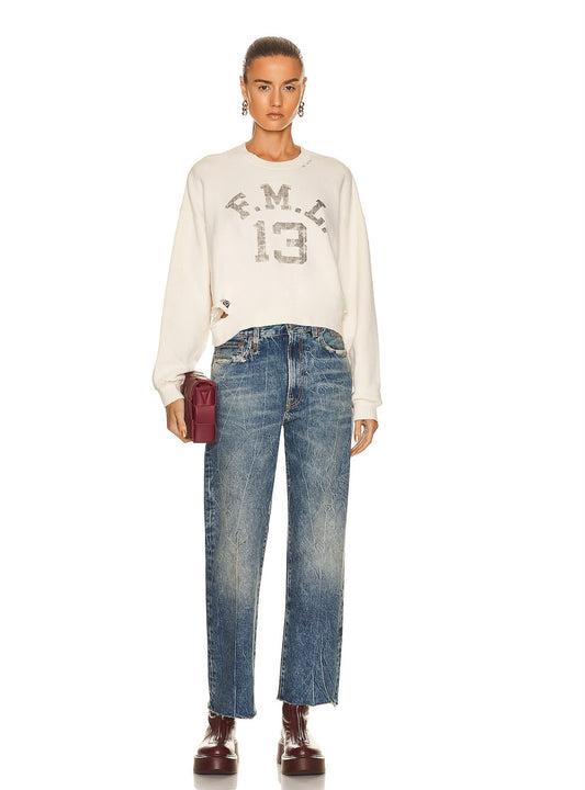 R13 BOYFRIEND JEAN - DIRTY KELLY, SIZE 27 (FIT 28)