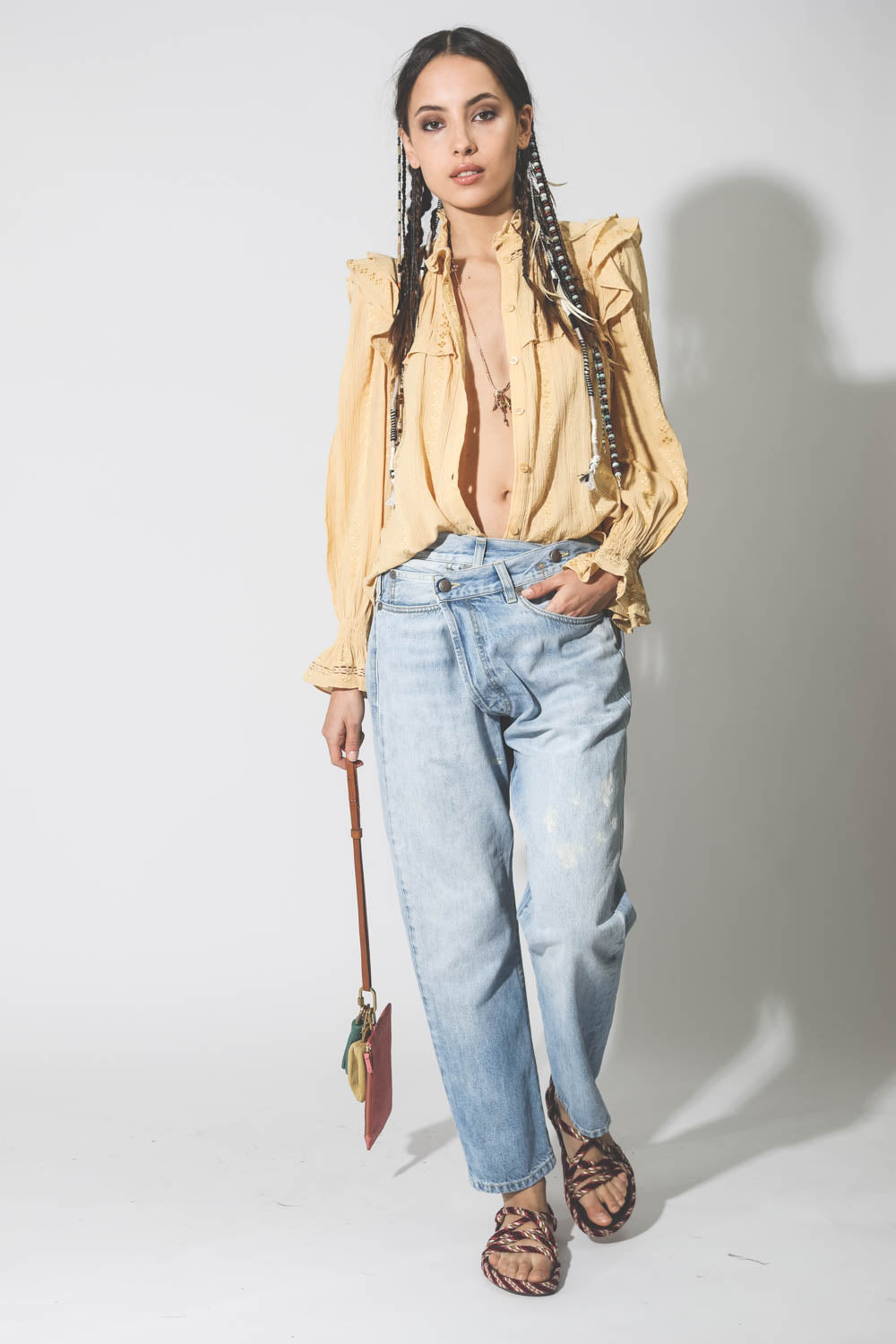 R13 Cross Over Jean - Stevie Blue, Size 27