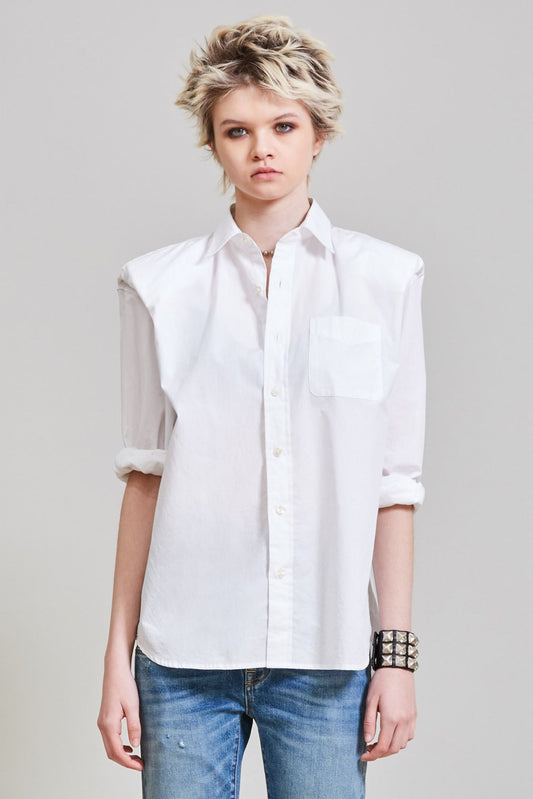 R13 Folded Shoulder Shirt, XSMALL