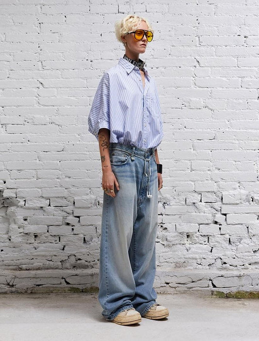 R13 Venti Jeans in Haven Blue, Size 26