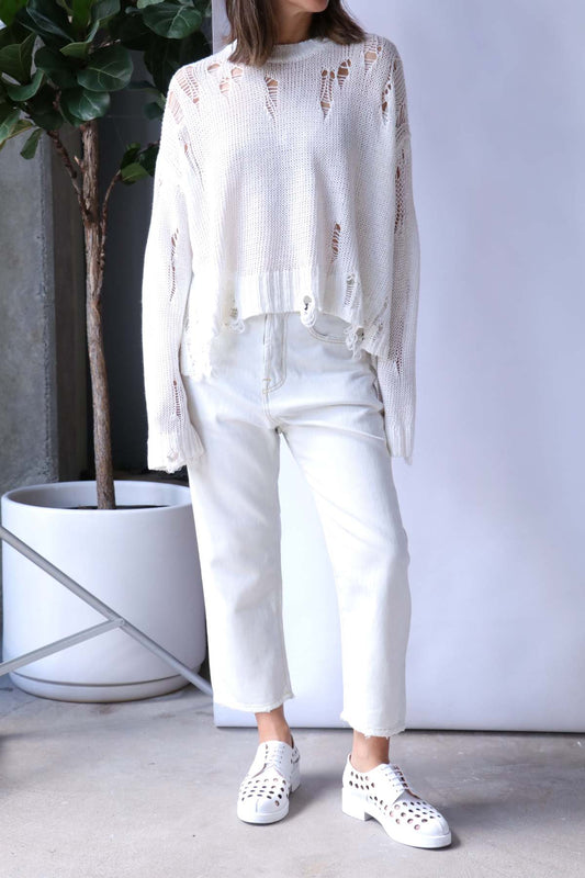 R13 tailored drop KINNEY LINEN INDIGO , Size 27￼