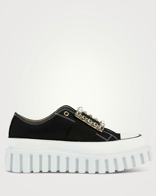 ROGER VIVIER
Viv' Go-Thick Canvas Slip-On Sneakers, SIZE36.5