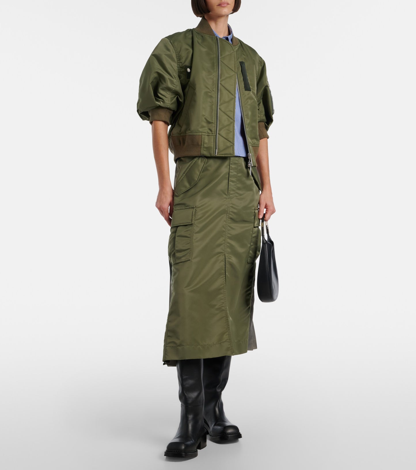 SACAI Pleated midi skirt, SIZE 1