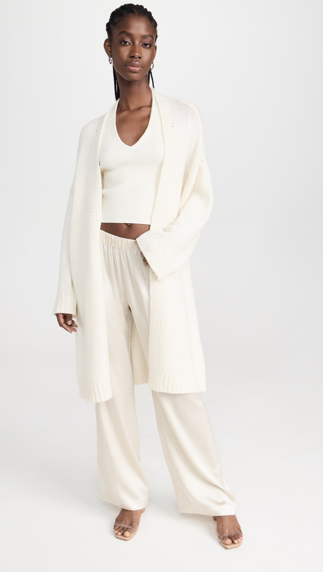 Sablyn Open Front Cashmere Cardigan, XSMALL (fits oversized)