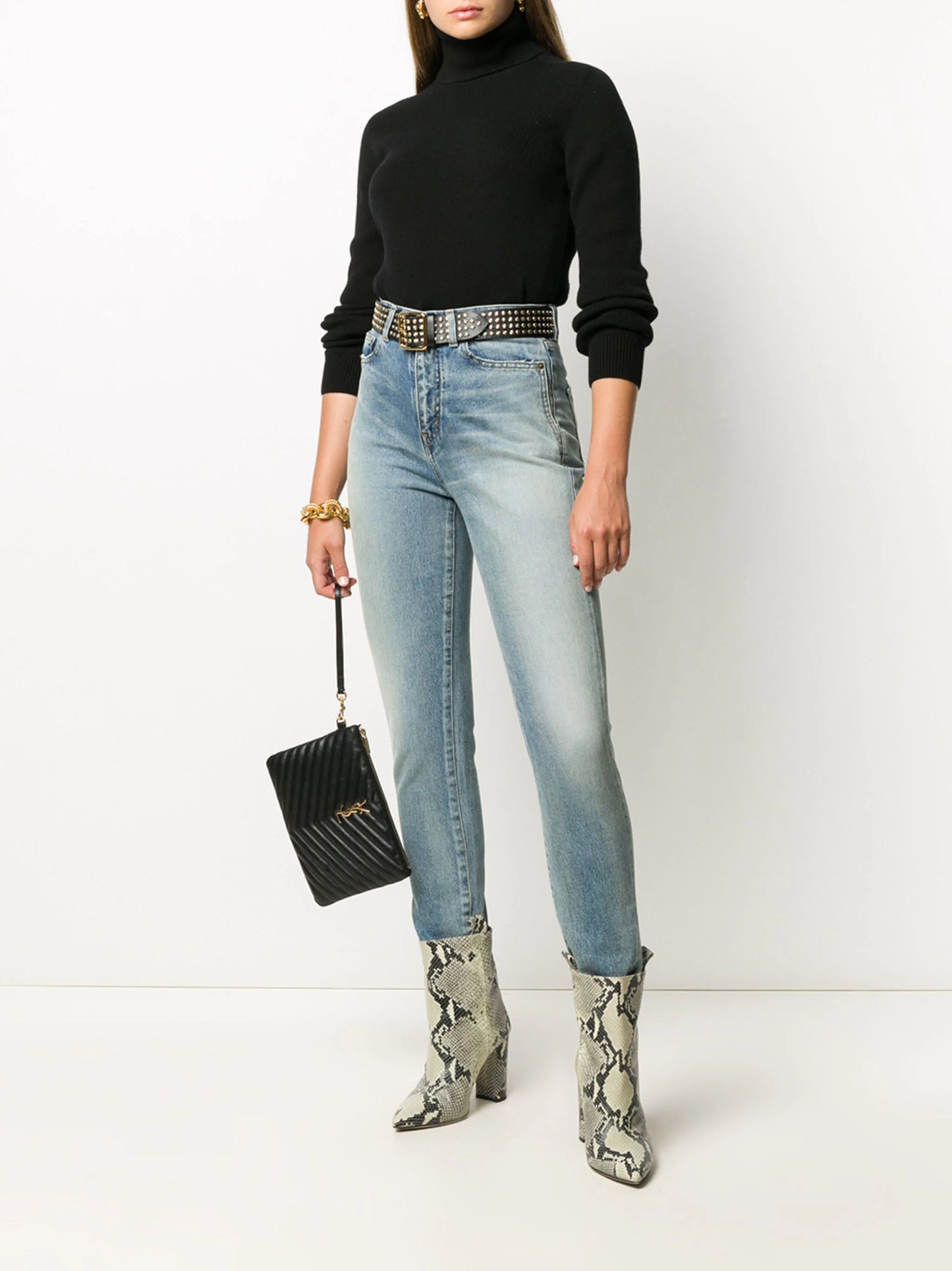 SAINT LAURENT CASHMERE TURTLENECK, XSMALL