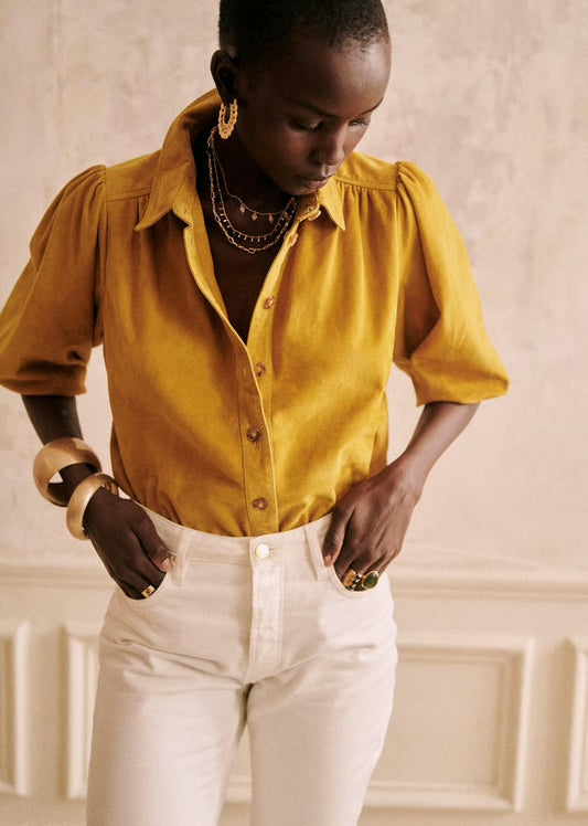 Sezane Philadelphia NWT Shirt Ochre - Size 4