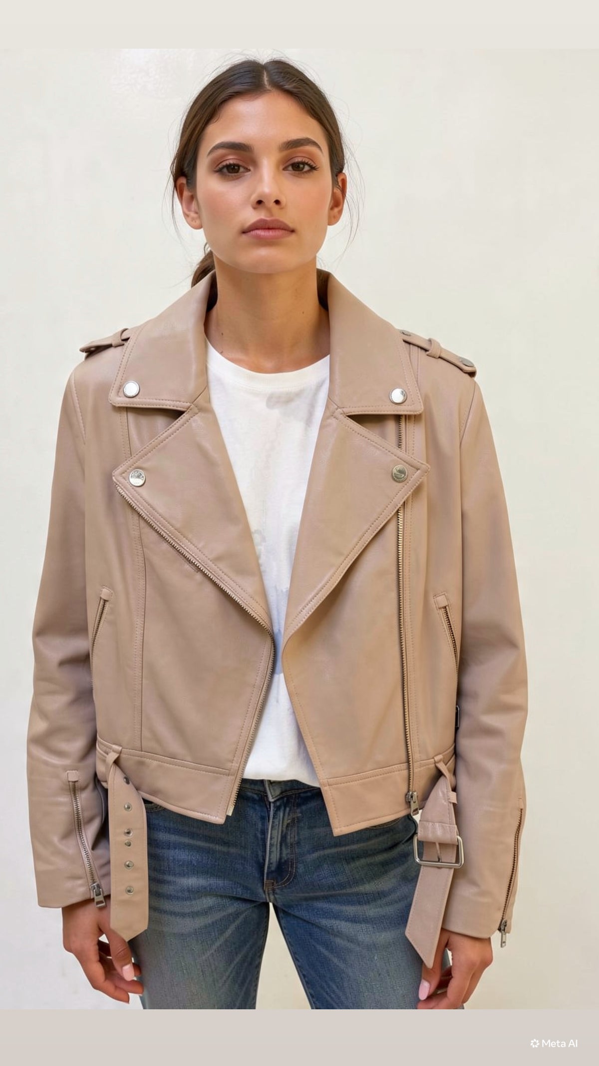 Soia & Kyo Lamb Leather Biker Jacket, XSMALL