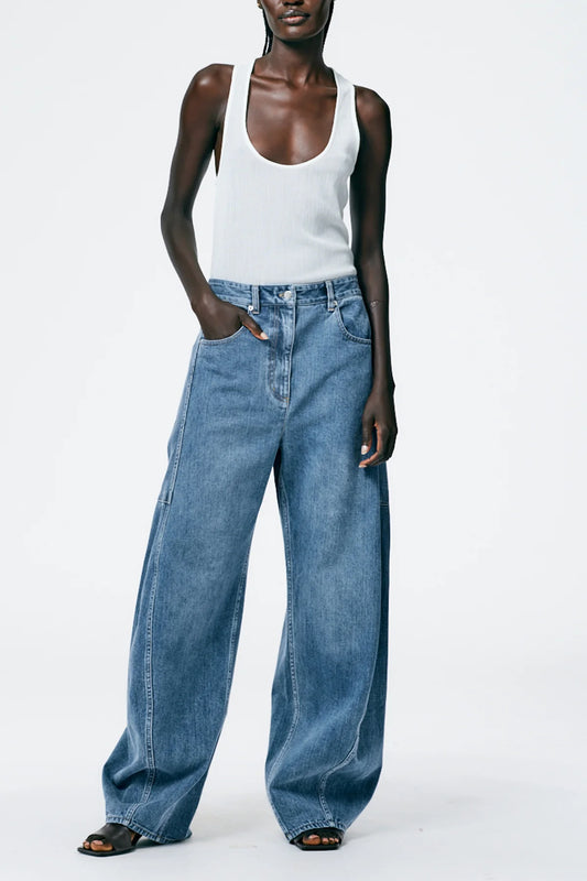 TIBI NWT CLASSIC WASH DENIM SID JEAN, SIZE 28