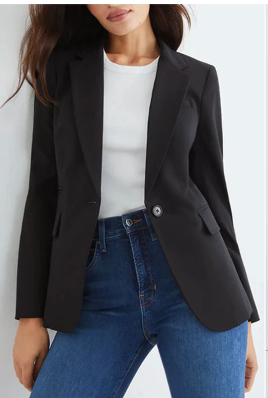 VERONICA BEARD Classic Black Jacket with Upstate Black Dickey Size 4