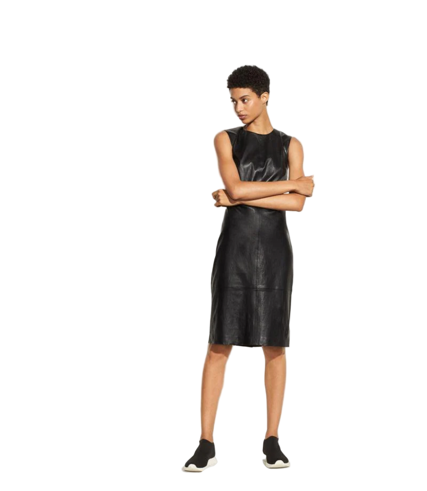 VINCE- Leather Dress Black, Size 6