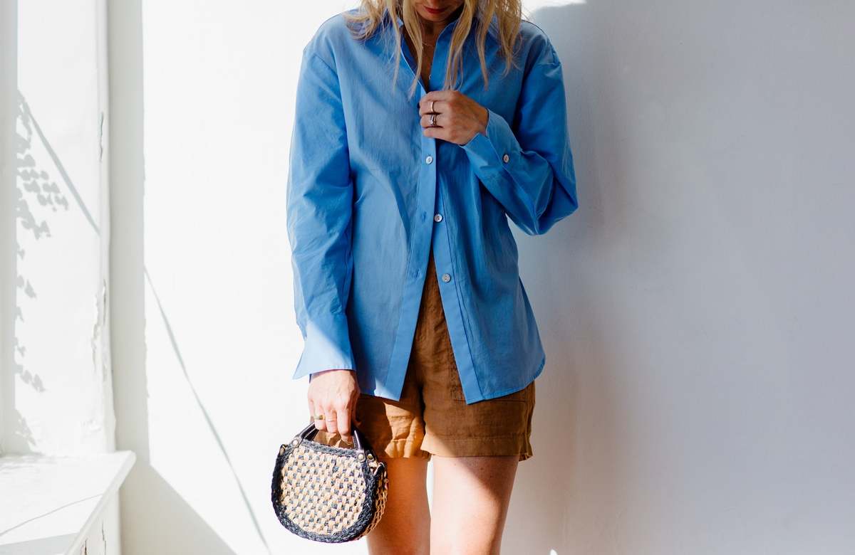 VINCE cotton button up shirt, Medium