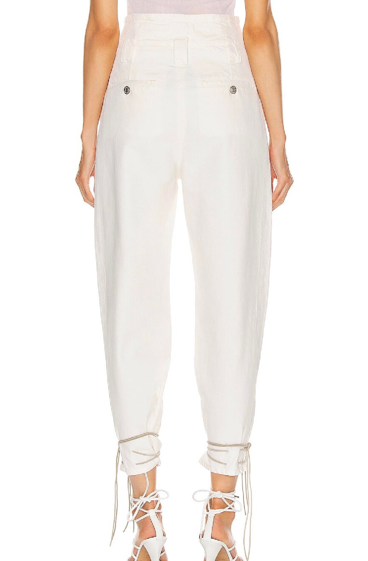 ISABEL MARANT NUBAIA  JEANS - WHITE, SIZE 36